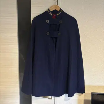 40s 밀리터리 멜톤 울 판초 케이프 망토 네이비 프리