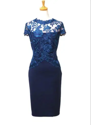 [ TADASHI SHOJI ] 레이스 탑 칵테일 드레스