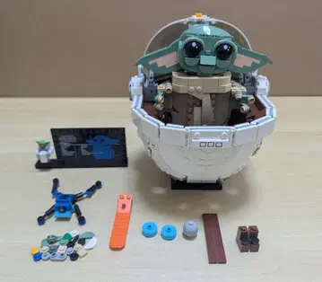 레고 스타 워즈 호버 플럼을 탄 그로구