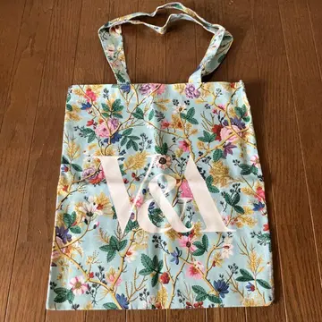 V&A 꽃무늬 토트백 스카이블루