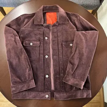 ROSSO 코듀로이 자켓 남성용 XL 다크 브라운