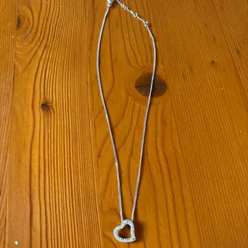 스와로브스키 하트형 펜던트 실버 체인 목걸이