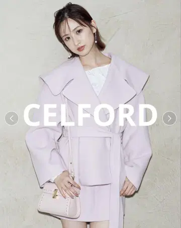CELFORD 빅 칼라 숏코트 PNK