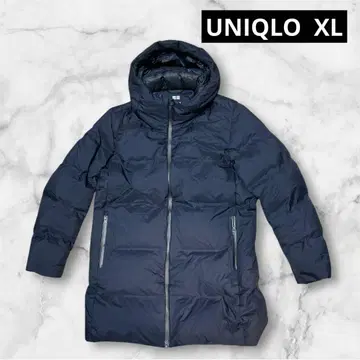 유니클로 심리스 다운 코트 네이비 사이즈 XL