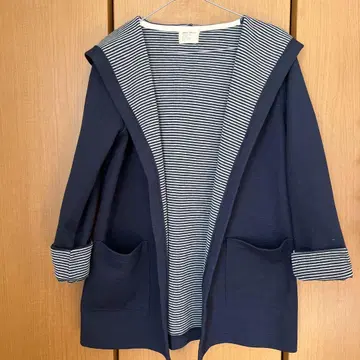 여성용 후드티 코트 네이비