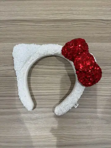 USJ 고양이 귀 머리띠 빨간 리본