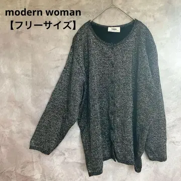 라메 modern woman [프리] 블랙 라메 니트 가디건 어깨 패드