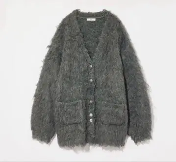 eaphi SHAGGY KNIT CARDIGAN 그레이