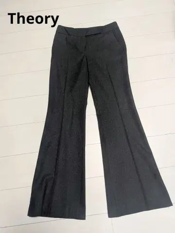 Theory 다크 그레이 플레어 팬츠 울 혼방