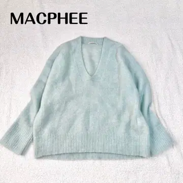 [ 새상품급 ] MACPHEE MOHAIR STRETCH V넥 풀오버 S