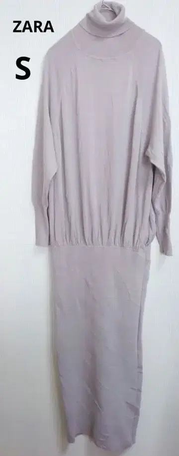 구제 ZARA 터틀넥 롱 원피스 라이트 그레이 [ S ]