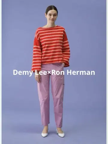 Demy Lee x Ron Herman 별주 레드 핑크 보더 S 데밀리