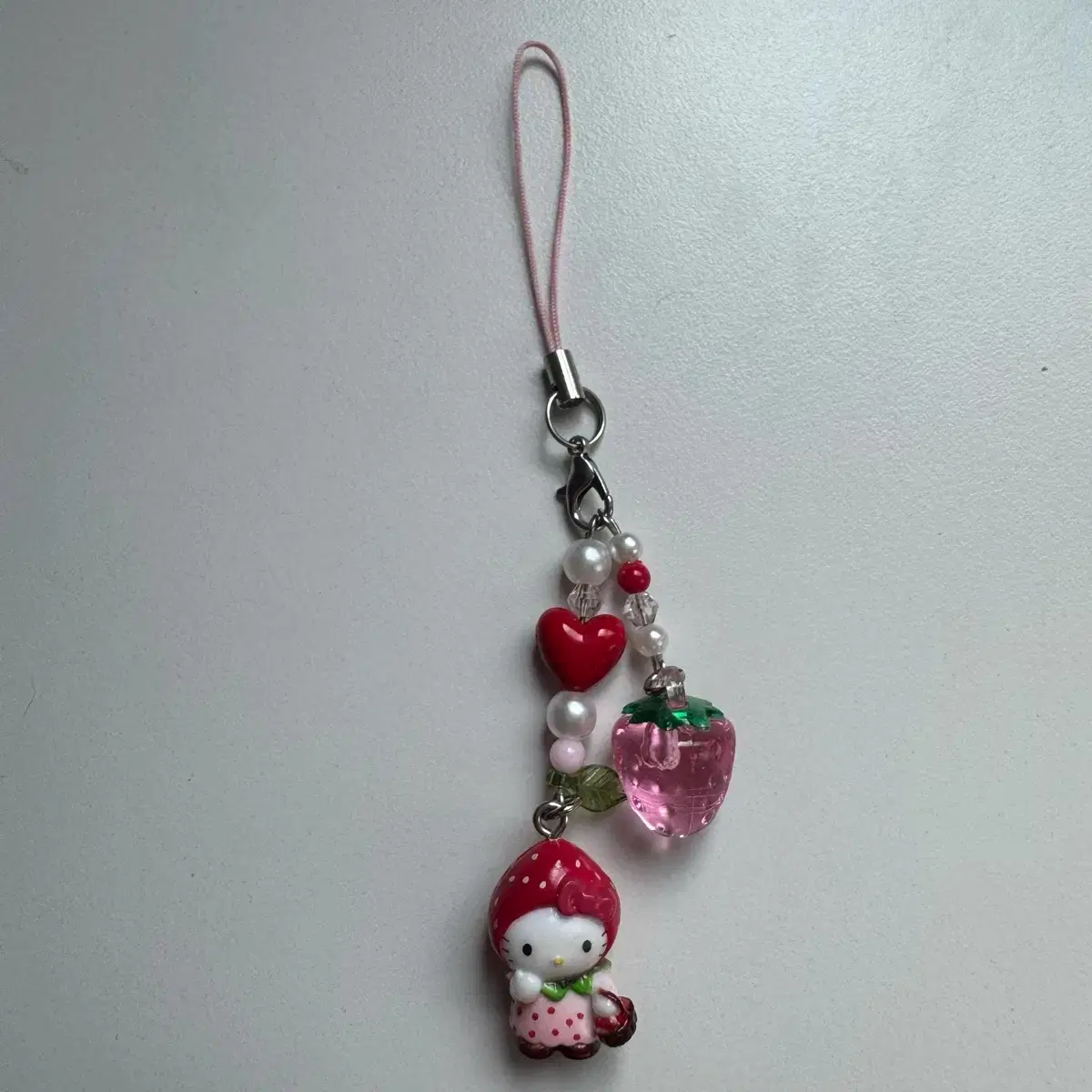 Strawberry Kitty Bead Keyring Sanrio Collectbook Toploader Diary