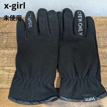 미사용 x-girl 블랙 플리스 장갑 발가락 양말 여성용
