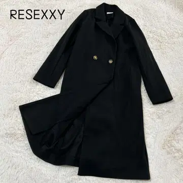 [ 새상품급 ] RESEXXY 리젝시 롱 코트 블랙 F 깔끔한 스타일