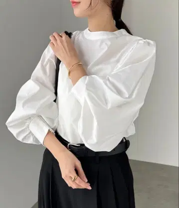 전후 2way 볼륨 소매 셔츠 블라우스 여성용