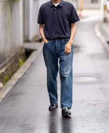 아프레쎄 워시드 데님 Washed Denim Pants 36