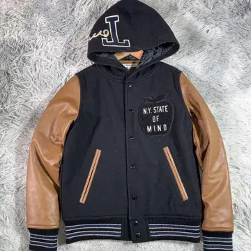 00s TOMMY HILFIGER 가죽 스카잔 퀼팅 블루종