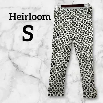 한 점뿐인 Heirloom 기하학 패턴 팬츠 [ S ] 화이트 블랙