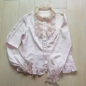 엔젤릭 프리티 블라우스 프릴 긴팔 핑크