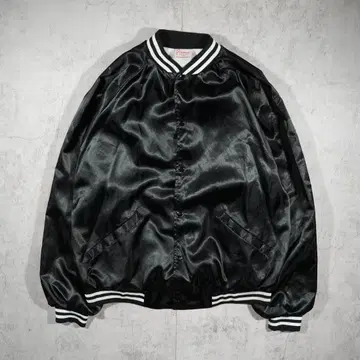 90s USA제 Cardinal 카디널 나일론 바시티 자켓 블랙 XXL