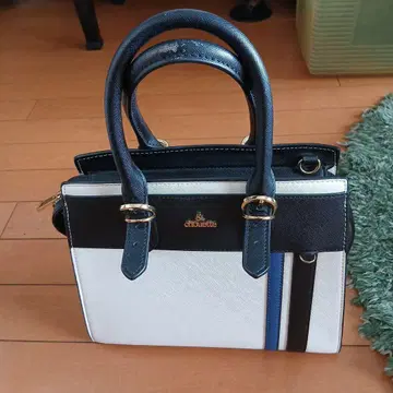 Samantha & chouette 스포티 라인 핸드백 화이트