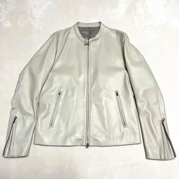 TK 다케오 키쿠치 램 가죽 싱글 라이더 자켓 M 아이보리