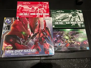 RG MSN-04FF 사자비 + HG 건담 프라모델 3종 세트
