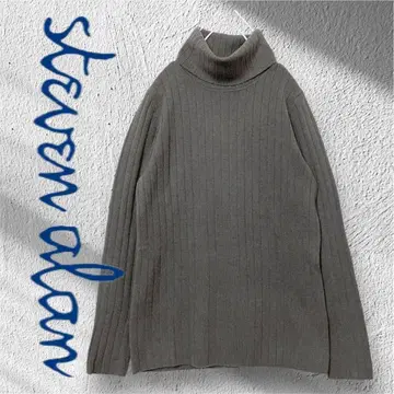 STEVEN ALAN 스티븐 앨런 그레이 리브 터틀넥 스웨터