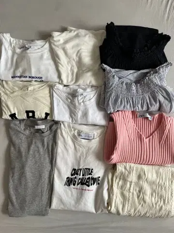 zara/H&M 등 여성용 상의 세트 (여름용) 10점