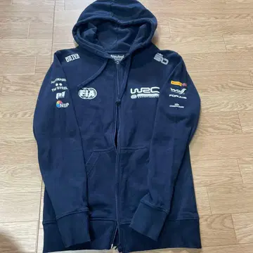 WRC 로고 네이비 풀 지퍼 후디 S 사이즈