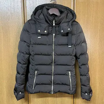 ZARA/자라 후드 부착 다운 자켓 블랙