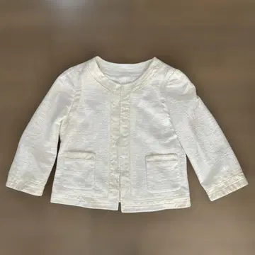 화이트 노카라 자켓 사이즈 38