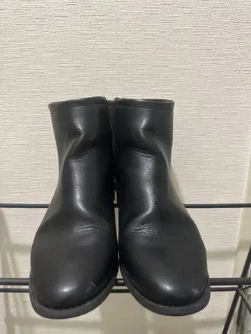 블랙 사이드 지퍼 부츠 L