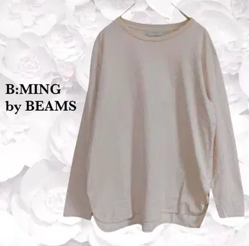 롱 티셔츠/컷앤소우 [비밍 바이 빔즈] [F] 베이지 무지 긴팔