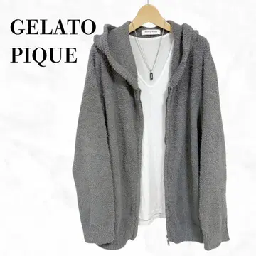 GELATO PIQUE 지퍼 후드티 그레이 계열 룸웨어 상의
