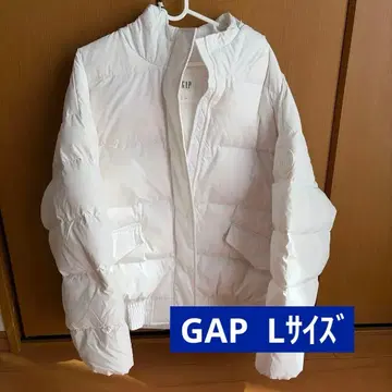 GAP 갭 헤비 웨이트 후드 부착 숏 다운 자켓 화이트 L