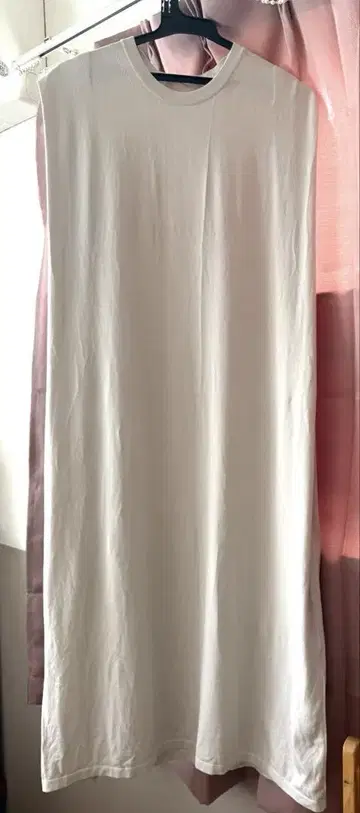 ICB 슬림해 보이는 슬리브리스 롱 원피스 라이트 그레이