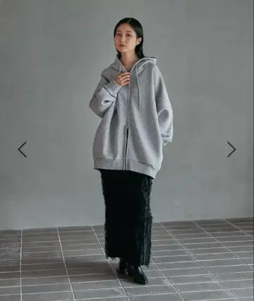 LEPSIM 퍼프 에어 ZIPBIG 후디 탑 그레이