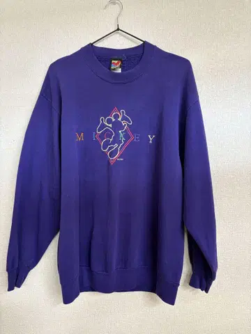 미키 자수 보라색 트레이닝복