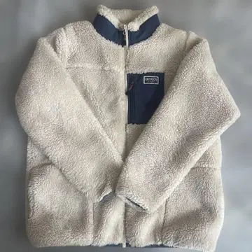 OUTDOOR 플리스 자켓 크림색