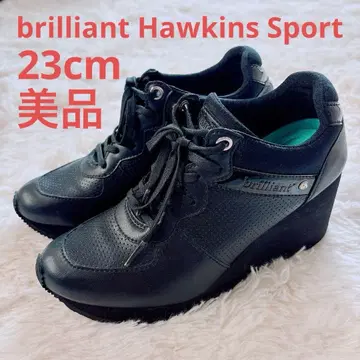 새상품급 브릴리언트 웨지 스니커즈 23cm 호킨스 블랙 통굽