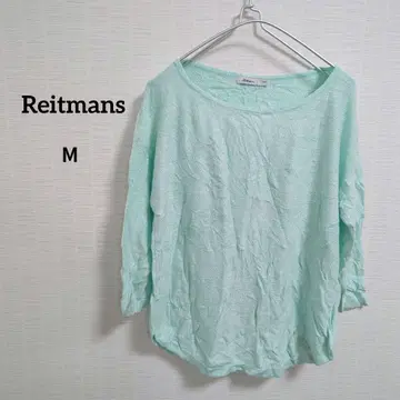 해외 구제 의류 1점 한정 Reitmans 민트 그린 반팔 T셔츠 M