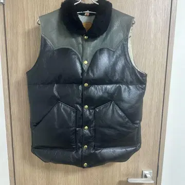 새상품급 WAREHOUSE 웨어하우스 올 가죽 다운 베스트 L