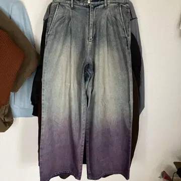 HARE 그라데이션 와이드 레그 데님 팬츠 S