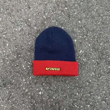 Vans 니트 모자 네이비/레드 프리 사이즈 90s