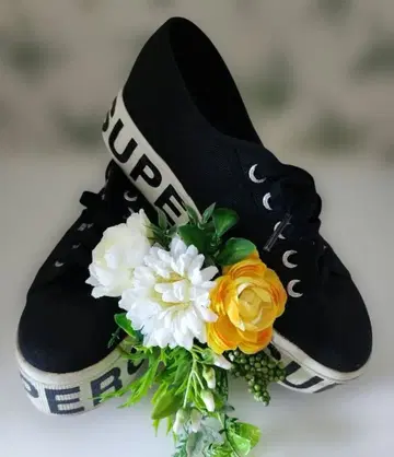 SUPERGA 블랙 통굽 스니커즈