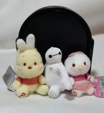 토끼 귀 푸우와 베이맥스와 데이지 덕 약 10cm 봉제 인형