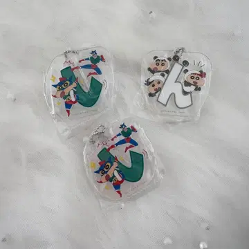 짱구는 못말려(크레용 신짱) 아크릴 로고 참 3개 세트