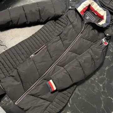 블랙 퀼팅 다운 자켓